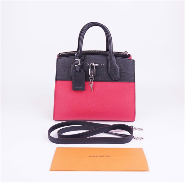 Túi LV Petit PM hồng phối đen size 27 (BMC) +