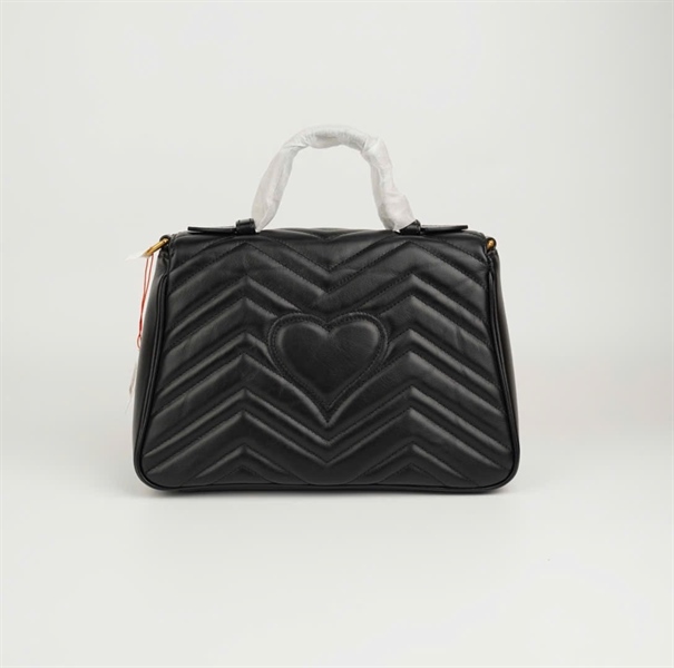 Túi GG Marmont Handle đen size 27 (BMC) +