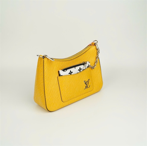 Túi LV Marelle màu vàng 2 strap kèm ví trắng hoa đen size 25 (BMC) +