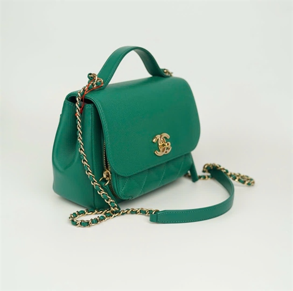 Túi Chanel Coco xanh đậm (23978160) sz20 KG+