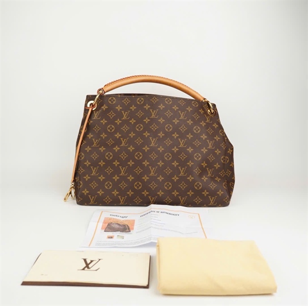 Túi LV tote hoa nâu KG+