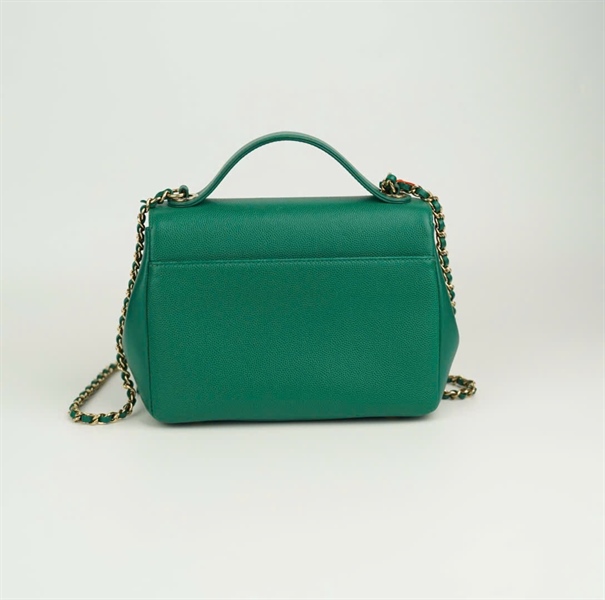 Túi Chanel Coco xanh đậm (23978160) sz20 KG+