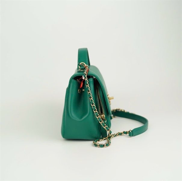 Túi Chanel Coco xanh đậm (23978160) sz20 KG+