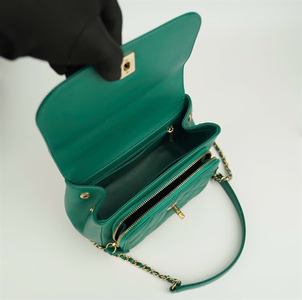 Túi Chanel Coco xanh đậm (23978160) sz20 KG+