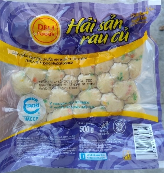 (F) VIÊN HẢI SẢN RAU CỦ LC FOOD GÓI 500G