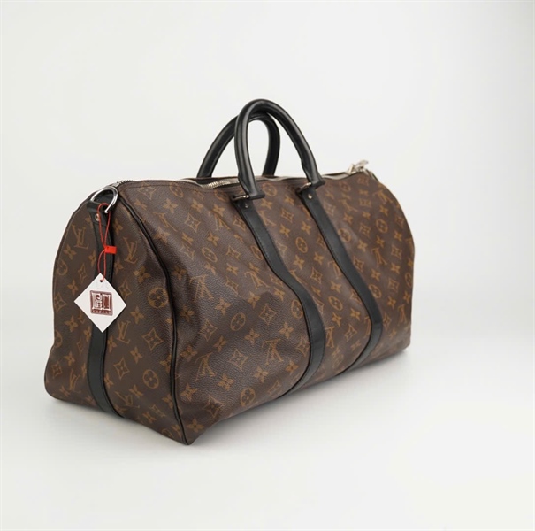 Túi LV du lịch hoa nâu quai xanh size 44 +