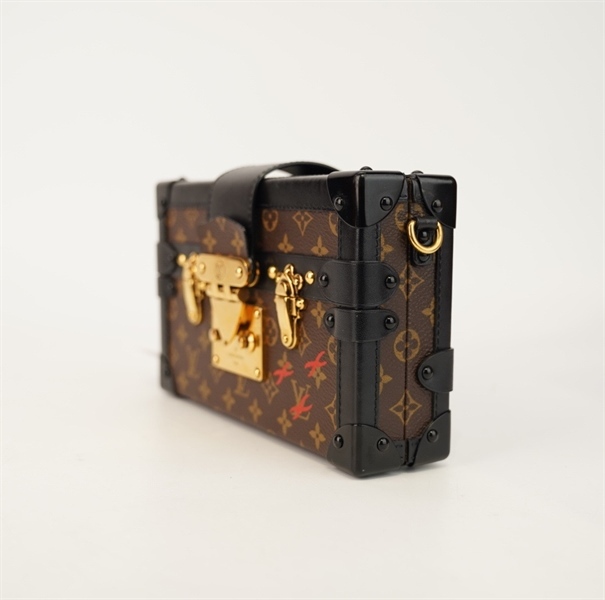 Túi LV hoa nâu viền đen sz 20cm (HC)+