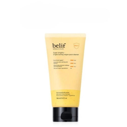 Sữa Rửa Mặt Belif Super Knights-Bright Toning Vegan Pack Cleanser 150ml