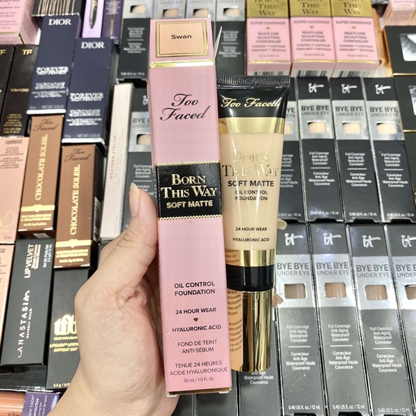 MẪU MỚI Too Faced Kem Nền Lì Born This Way Soft Matte Oil-Control  Foundation 24 Hour Wear Hyaluronic Acid 30ml Swan
