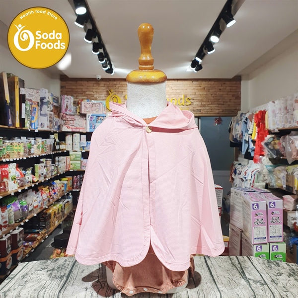 Áo choàng chống nắng màu trơn size L (Hồng/Xanh)