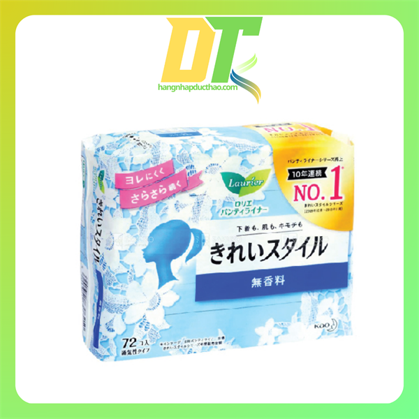 Băng vệ sinh Laurier hàng ngày – Nhật Bản – Không mùi (72 miếng)