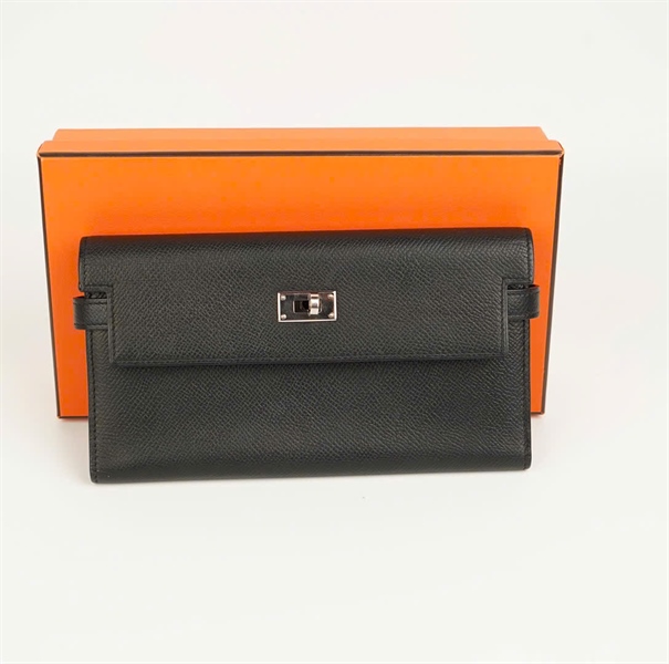 Ví Hermes Kelly đen (HC) +