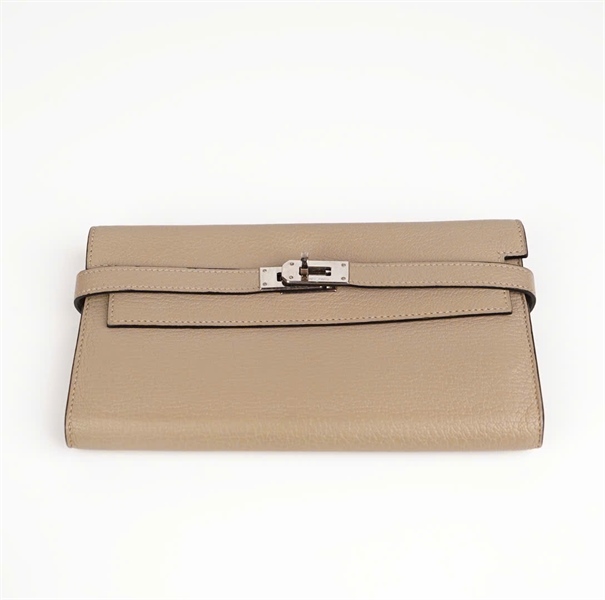 Ví Hermes Kelly màu nude (HC) +