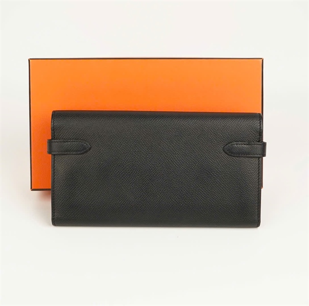 Ví Hermes Kelly đen (HC) +