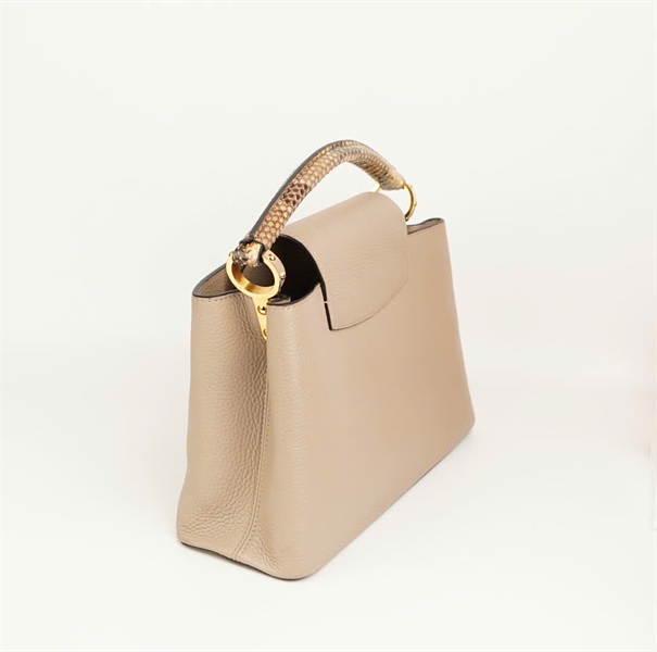 Túi LV Capu màu nude quai trăn sz30 (HC) +