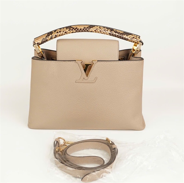Túi LV Capu màu nude quai trăn sz30 (HC) +