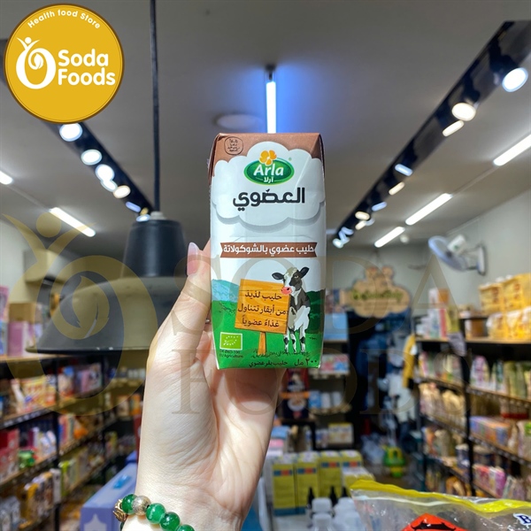 Sữa tươi hữu cơ Arla 200ml - Chocolate ít béo 1Y+