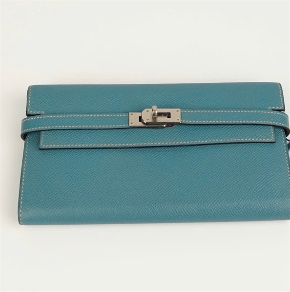 Ví Hermes Kelly xanh nguyên seal (HC) +