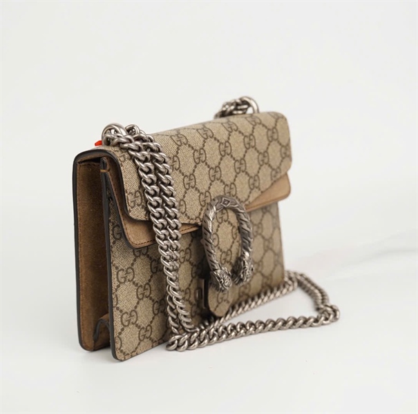 Túi GG Dionysus đầu rồng màu nâu size 20 +