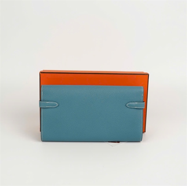 Ví Hermes kelly màu xanh +