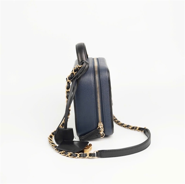 Túi Chanel Vanity xanh (23804369) size 20 +