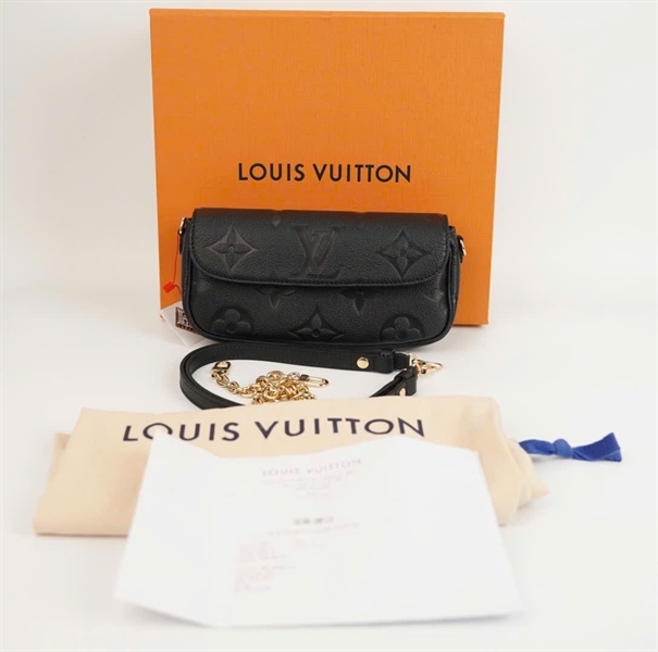 Túi LV hoa đen kẹp nách size 23 (BQ) KG+