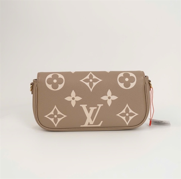 Túi LV kẹp nách hoa trắng nền xám size 20 (BQ) KG+