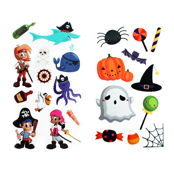 Set hình xăm hoạt hình Halloween