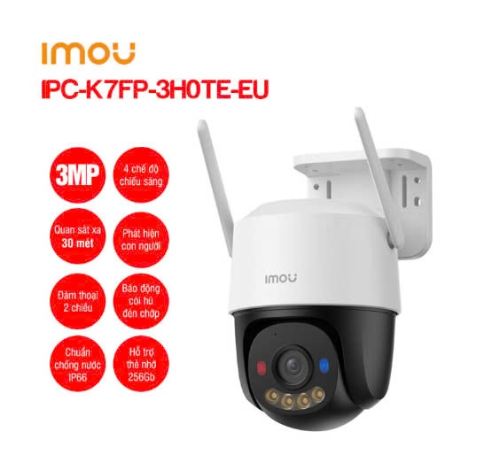 Camera 4G PT Full Color 3MP IMOU IPC-K7FP-3H0TE-EU