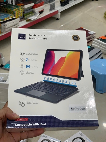 Bao da iPad 10.9"/11" (Air 2024) WIWU COMBO TOUCH kèm bàn phím Bluetooth