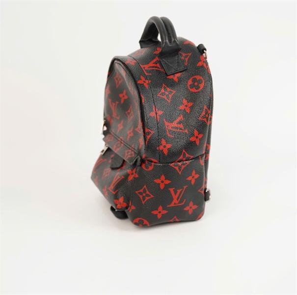 Balo LV hoa đỏ nền đen size mini (BQ) (code FL4176) KG+