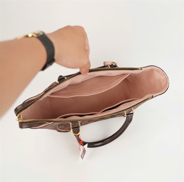 Túi LV ô vuông lòng hồng sz 23 +