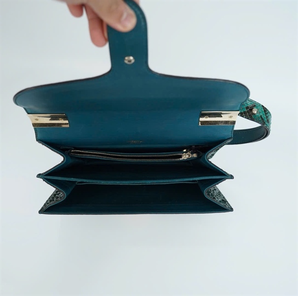 Túi GG handle da trăn màu xanh (277522525040) sz26 (BQ) KG+