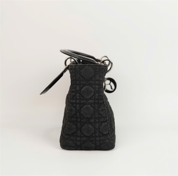 Túi Dior Lady jean đen size 24 (BQ) KG+