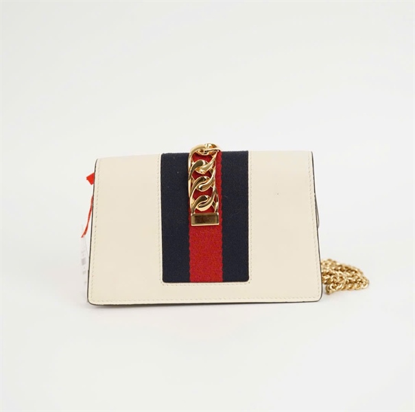 Túi GG Sylvie màu trắng (4946462149) sz16 (BQ) KG+