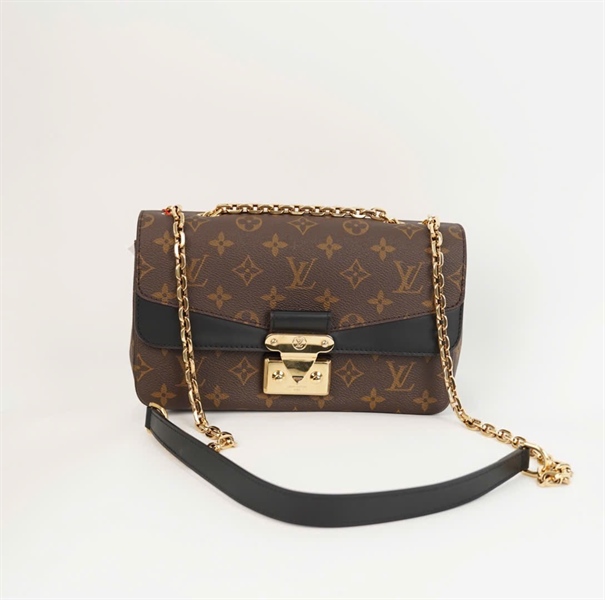 Túi LV Marceau hoa nâu phối đen Size 24 +