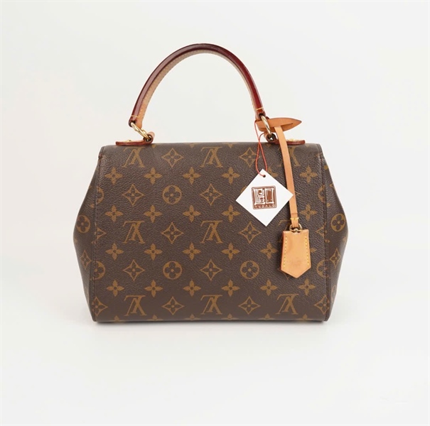 Túi LV Cluny hoa nâu lòng hồng sz 25 +