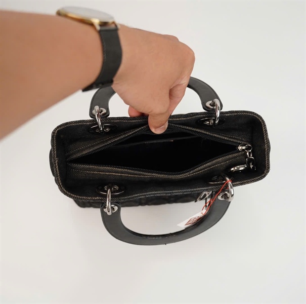 Túi Dior Lady jean đen size 24 (BQ) KG+