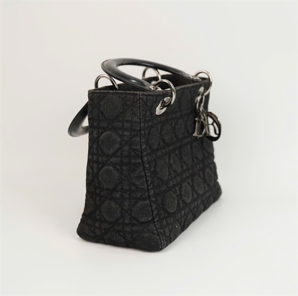 Túi Dior Lady jean đen size 24 (BQ) KG+