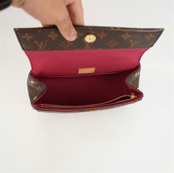 Túi LV Cluny hoa nâu lòng hồng sz 25 +