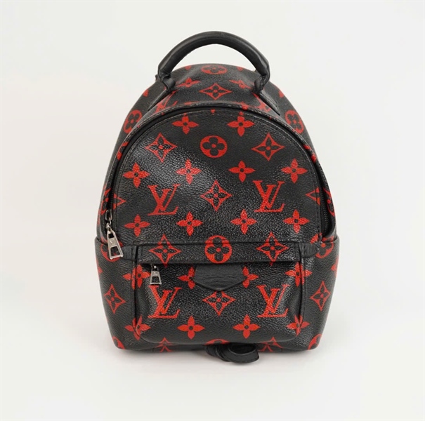 Balo LV hoa đỏ nền đen size mini (BQ) (code FL4176) KG+