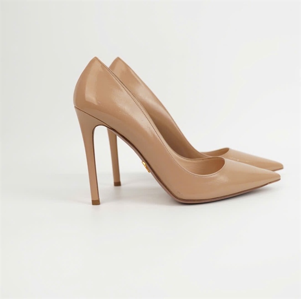 Giày Prada màu nude cao 12p sz39.5 +