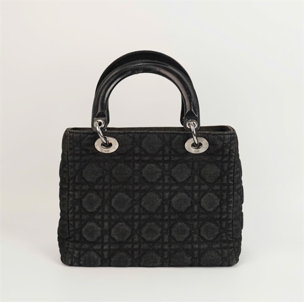 Túi Dior Lady jean đen size 24 (BQ) KG+