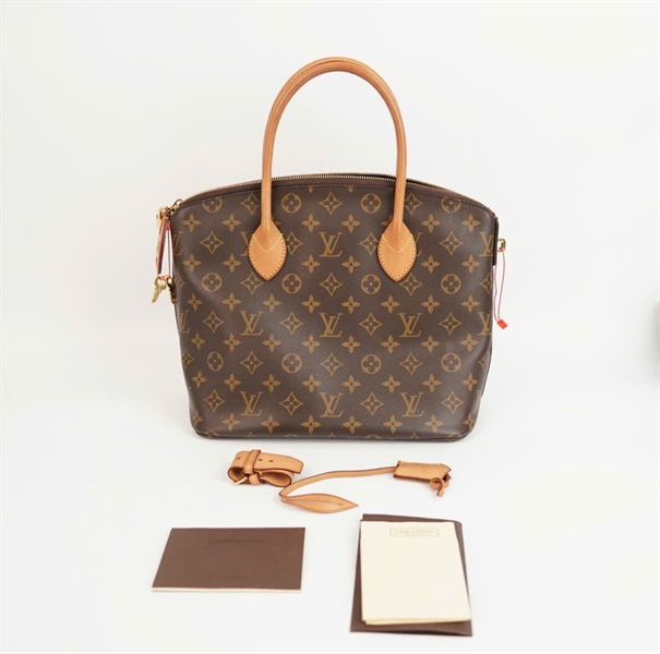 Túi LV lockit hoa nâu kèm ổ và chìa sz 27 (BQ) KG+