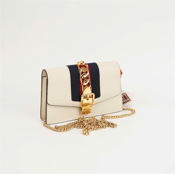 Túi GG Sylvie màu trắng (4946462149) sz16 (BQ) KG+