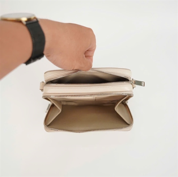 Túi Dior Zipped Pouch màu trắng size 17 (BQ) KG+