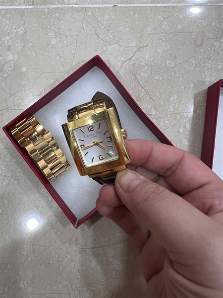 Đồng hồ Dior mặt vuông 2 dây ( DD 2623) KG +
