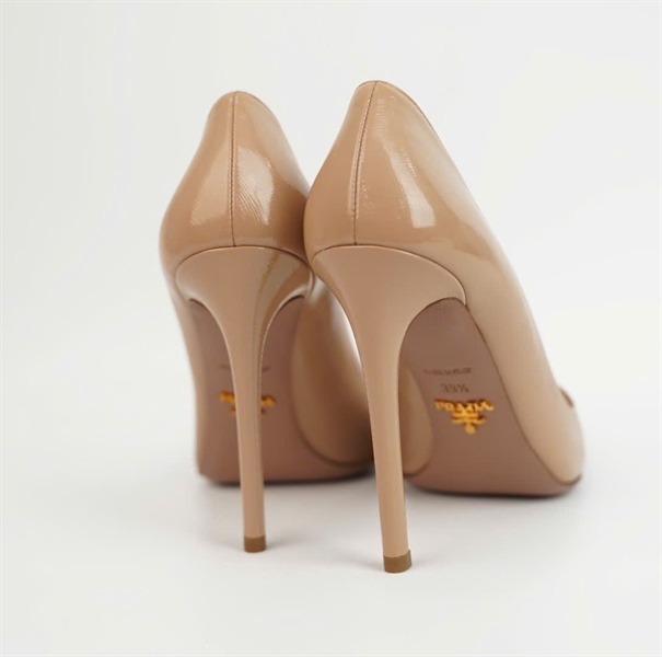 Giày Prada màu nude cao 12p sz39.5 +