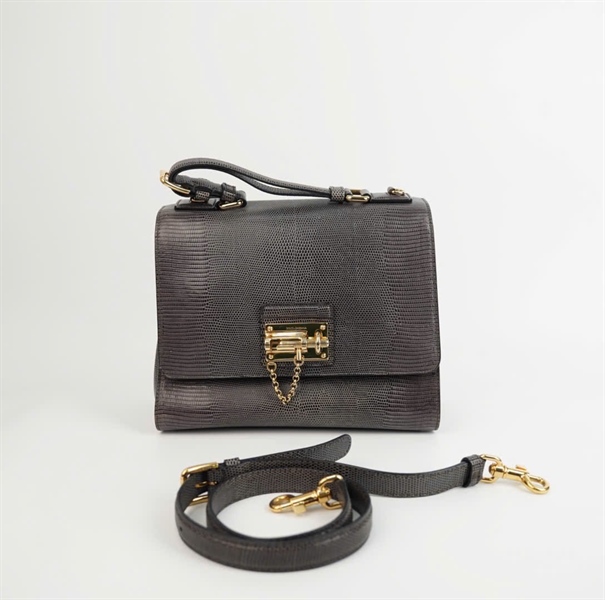 Túi D&G màu xám có lót form đen sz25 KG +