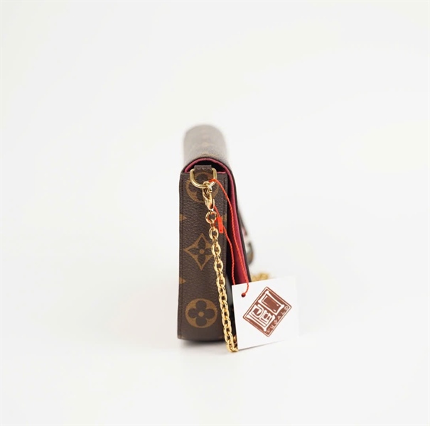 Túi LV Pochette hoa nâu in hình size 20 (BQ) KG+
